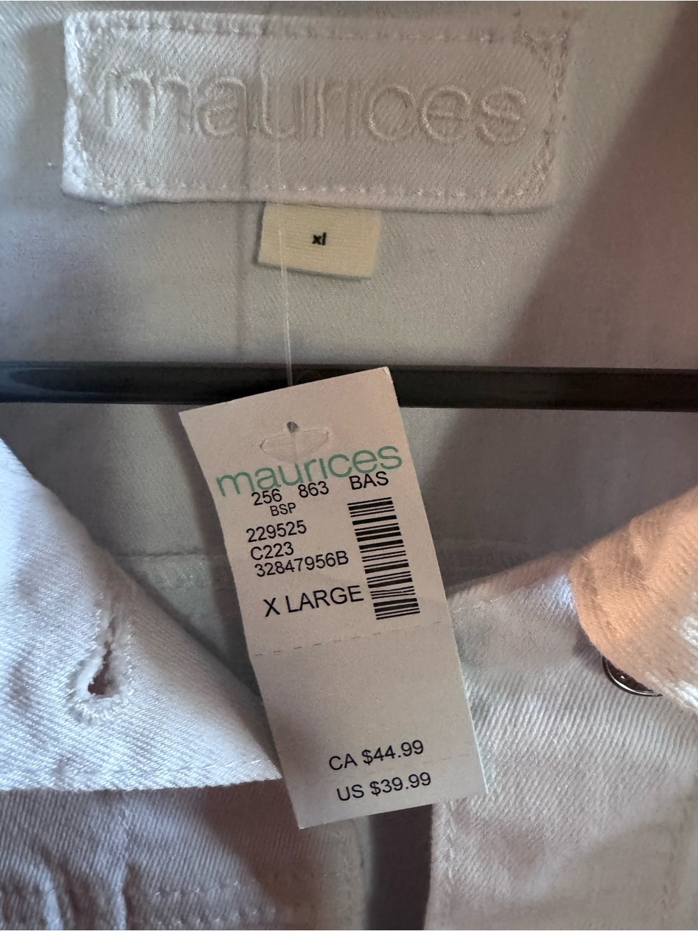 Maurices White Denim Jacket - Women's Jean Jacket - Picture 2 of 2